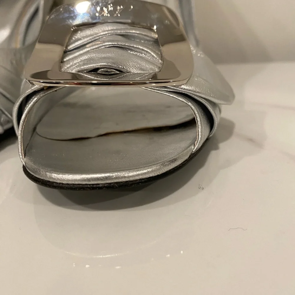 Roger Vivier Silver Buckle Heels - Picture 5 of 15